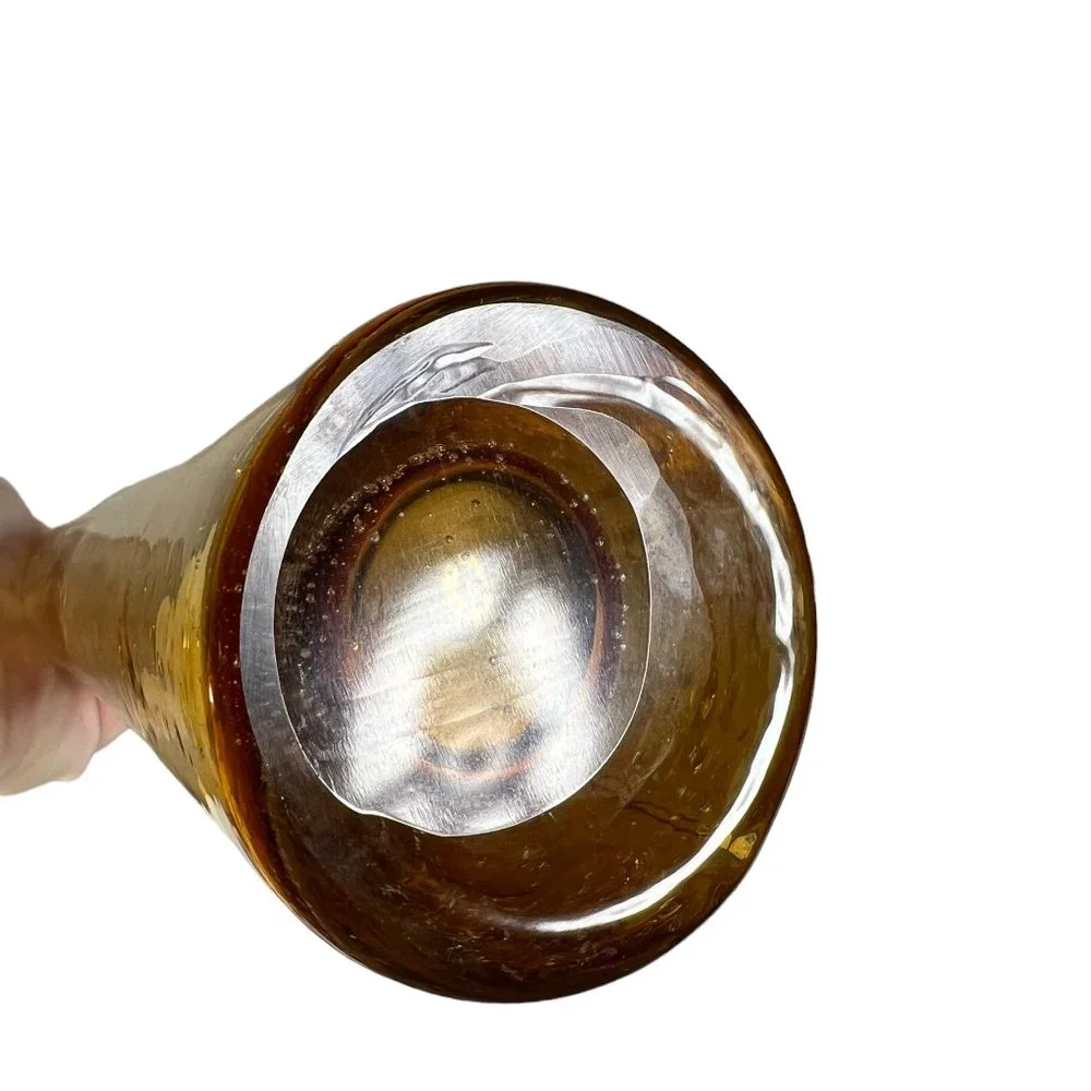Yellow Bubble Glass‎ Tall Vase